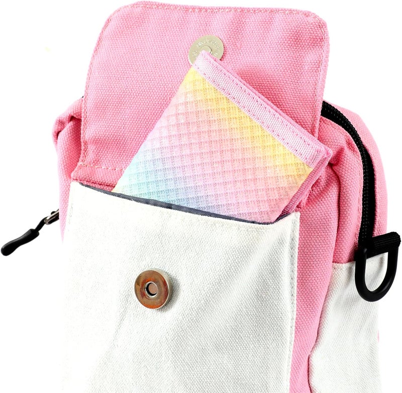 Nitort Wallet,RFID Trifold Canvas Outdoor Sports Wallets for Kid,Lovely and Novelty Wallet with Zipper for Kids- Front Pocket Wallet with Magic Sticker(Rainbow Bling KW05) - Image 3